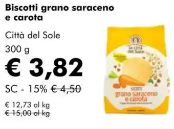 NaturaSì Biscotti grano saraceno e carota Città del Sole offerta