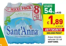 Iper La Grande Acqua minerale naturale SANT'ANNA offerta