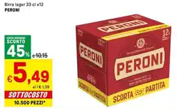 Iper La Grande Birra lager PERONI offerta