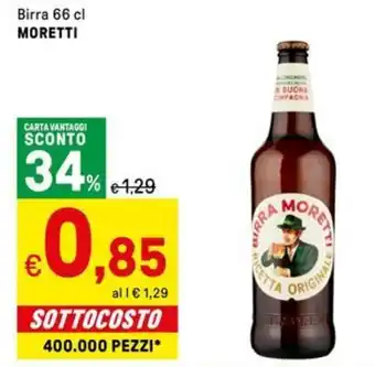 Iper La Grande Birra MORETTI offerta