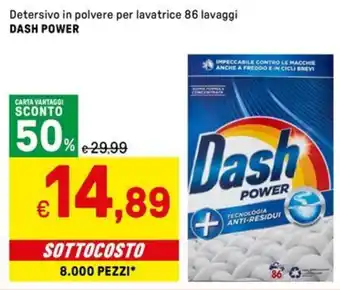 Iper La Grande Detersivo in polvere per lavatrice DASH POWER offerta