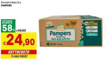 Iper La Grande Pannolini Baby Dry PAMPERS offerta