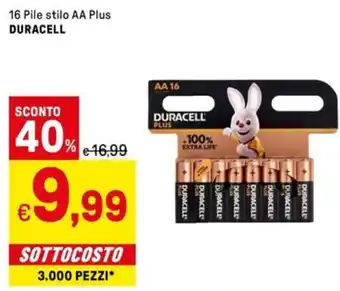 Iper La Grande 16 Pile stilo AA Plus +DURACELL offerta