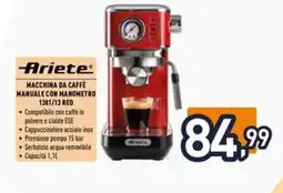 Iper La Grande ARIETE Macchina da caffè manuale con manometro offerta