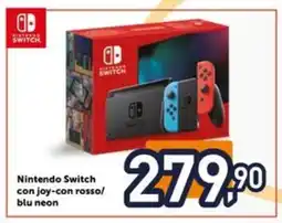 Iper La Grande Nintendo switch con joy-con rosso/ blu neon offerta