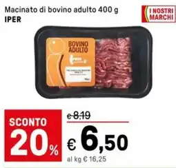 Iper La Grande Macinato di bovino adulto IPER offerta