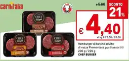 Iper La Grande Hamburger di bovino adulto di razza piemontese offerta