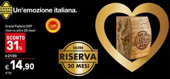 Iper La Grande Grana padano dop riserva oltre 20 mesi offerta