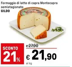 Iper La Grande Formaggio di latte di capra montecapra semistagionato GILDO offerta