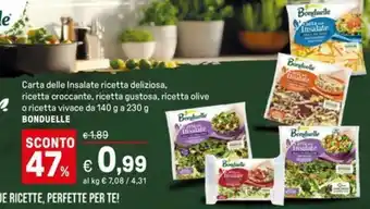 Iper La Grande Carta delle Insalate ricetta deliziosa, ricetta croccante, ricetta gustosa BONDUELLE offerta