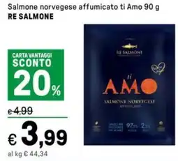 Iper La Grande Salmone norvegese affumicato ti amo RE SALMONE offerta