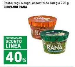 Iper La Grande Pesto, ragù o sughi assortiti GIOVANNI RANA offerta