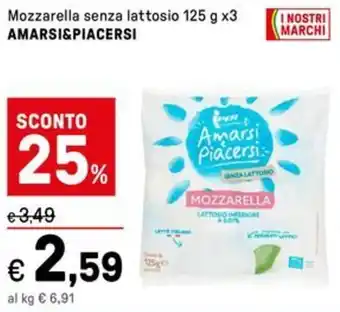 Iper La Grande Mozzarella senza lattosio AMARSI&PIACERSI offerta