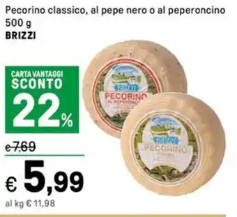 Iper La Grande Pecorino classico, al pepe nero o al peperoncino BRIZZI offerta