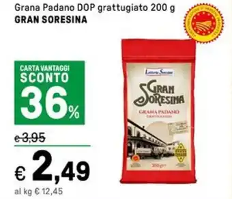 Iper La Grande Grana Padano DOP grattugiato GRAN SORESINA offerta