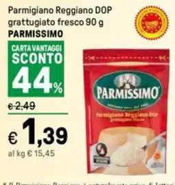 Iper La Grande Parmigiano Reggiano DOP grattugiato fresco PARMISSIMO offerta