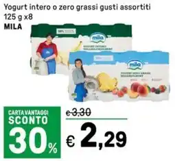 Iper La Grande Yogurt intero o zero grassi gusti assortiti MILA offerta