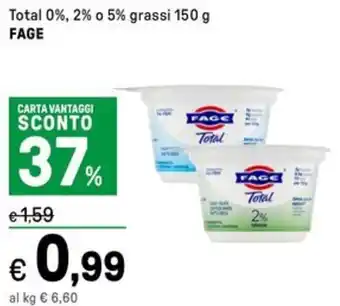 Iper La Grande Total 0%, 2% o 5% grassi FAGE offerta