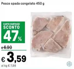 Iper La Grande Pesce spada congelato offerta