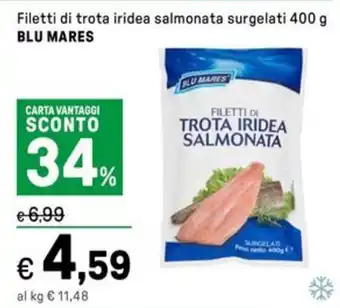 Iper La Grande Filetti di trota iridea salmonata surgelati BLU MARES offerta