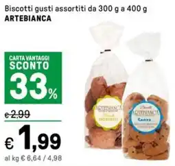 Iper La Grande Biscotti gusti assortiti ARTEBIANCA offerta