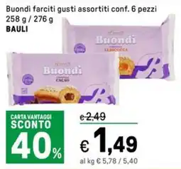 Iper La Grande Buondi farciti gusti assortiti BAULI offerta