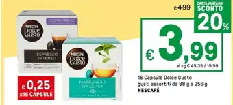 Iper La Grande 16 Capsule Dolce Gusto gusti assortiti NESCAFÉ offerta