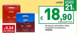 Iper La Grande 80 Capsule caffè compatibili con Nespresso LAVAZZA offerta