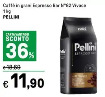 Iper La Grande Caffè in grani Espresso Bar N°82 VivaceESPRESSO BAR PELLINI offerta