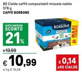 Iper La Grande 80 Cialde caffé compostabili miscela nobile CAFFÈ BORBONE offerta