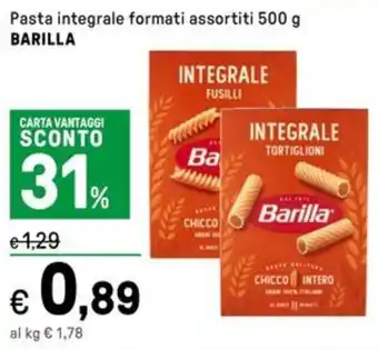 Iper La Grande Pasta integrale formati assortiti BARILLA offerta