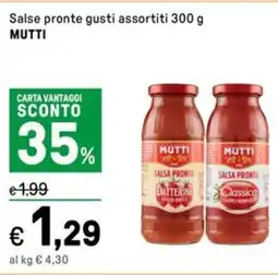 Iper La Grande Salse pronte gusti assortiti MUTTI offerta