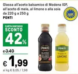 Iper La Grande Glassa all'aceto balsamico di Modena IGP, all'aceto di mele, al limone o alla soia PONTI offerta