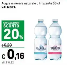 Iper La Grande Acqua minerale naturale o frizzante VALMORA offerta