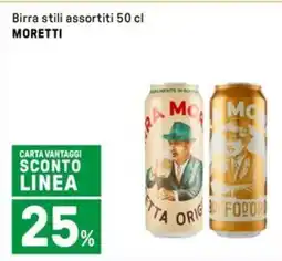 Iper La Grande Birra stili assortiti MORETTI offerta