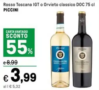 Iper La Grande Rosso Toscana IGT o Orvieto classico DOC PICCINI offerta