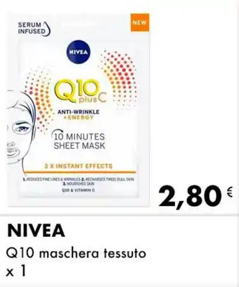 Iper Tosano NIVEA Q10 maschera tessuto offerta