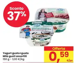 Eurospar Yogurt gusto+gusto Mila gusti assortiti offerta