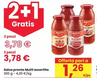 Eurospar Salsa pronta Mutti assortita offerta