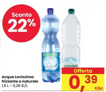 Eurospar Acqua Levissima frizzante o naturale offerta