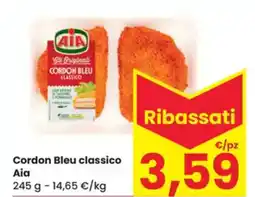 Eurospar Cordon Bleu classico Aia offerta