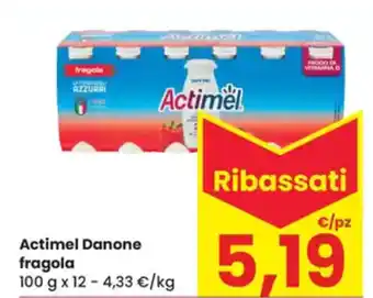 Eurospar Actimel Danone fragola offerta