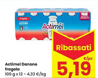 Eurospar Actimel Danone fragola offerta