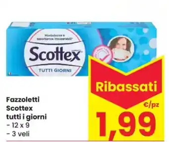 Eurospar Fazzoletti Scottex tutti i giorni offerta