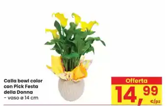 Eurospar Calla bowl color con Pick Festa della Donna offerta