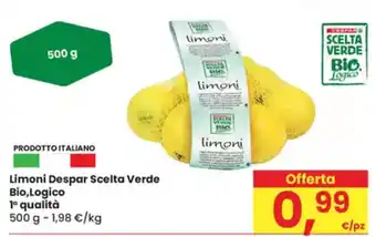 Eurospar Limoni Despar Scelta Verde Bio,Logico 1 qualità offerta