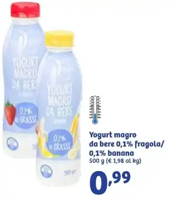 In'S Mercato Yogurt magro da bere 0,1% fragola/ 0,1% banana offerta