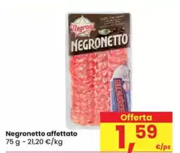 Eurospar Negronetto affettato offerta