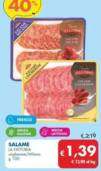 MD Discount Salame LA FATTORIA ungherese/Milano offerta