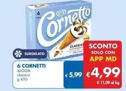 MD Discount 6 cornetti ALGIDA offerta